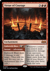 Virtue of Courage //Embereth Blaze (Promo Pack) [Wilds of Eldraine Promos] | I Want That Stuff Brandon