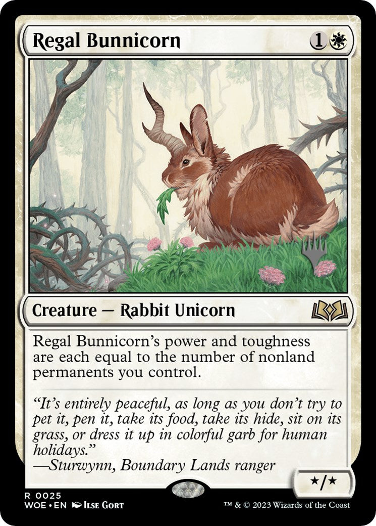 Regal Bunnicorn (Promo Pack) [Wilds of Eldraine Promos] | I Want That Stuff Brandon