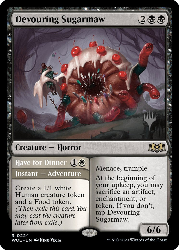 Devouring Sugarmaw // Have for Dinner(Promo Pack) [Wilds of Eldraine Promos] | I Want That Stuff Brandon