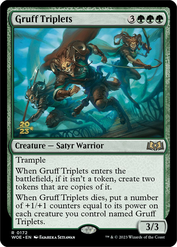 Gruff Triplets [Wilds of Eldraine Prerelease Promos] | I Want That Stuff Brandon