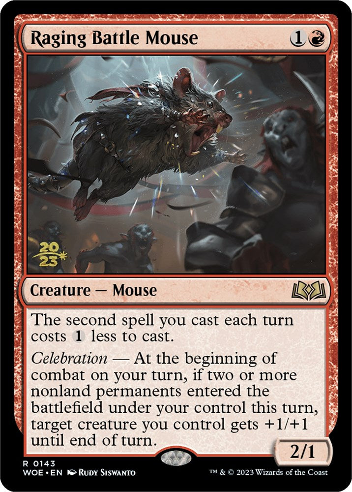 Raging Battle Mouse [Wilds of Eldraine Prerelease Promos] | I Want That Stuff Brandon