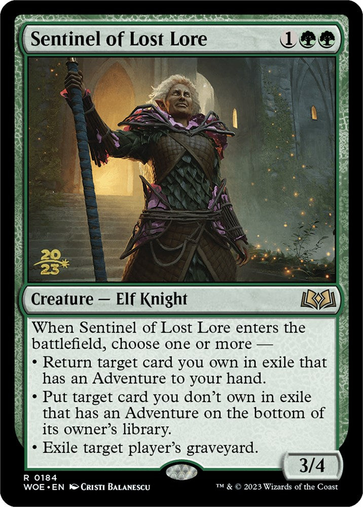 Sentinel of Lost Lore [Wilds of Eldraine Prerelease Promos] | I Want That Stuff Brandon