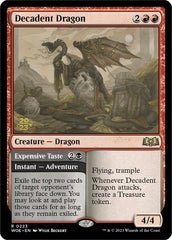 Decadent Dragon // Expensive Taste [Wilds of Eldraine Prerelease Promos] | I Want That Stuff Brandon