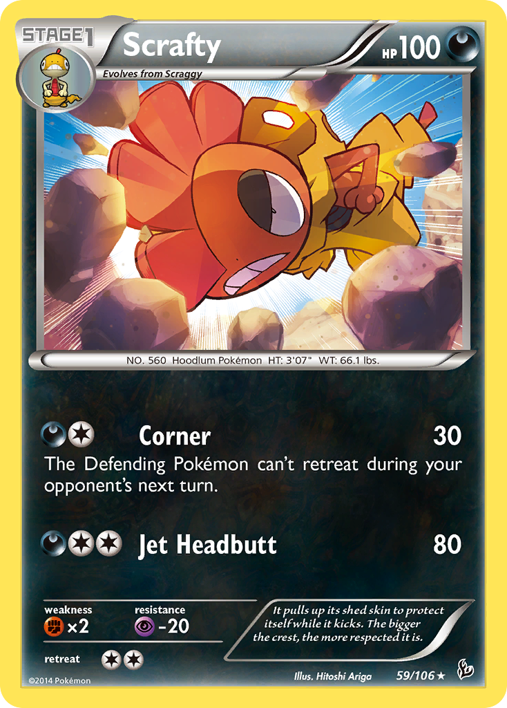 Scrafty (59/106) [XY: Flashfire] | I Want That Stuff Brandon