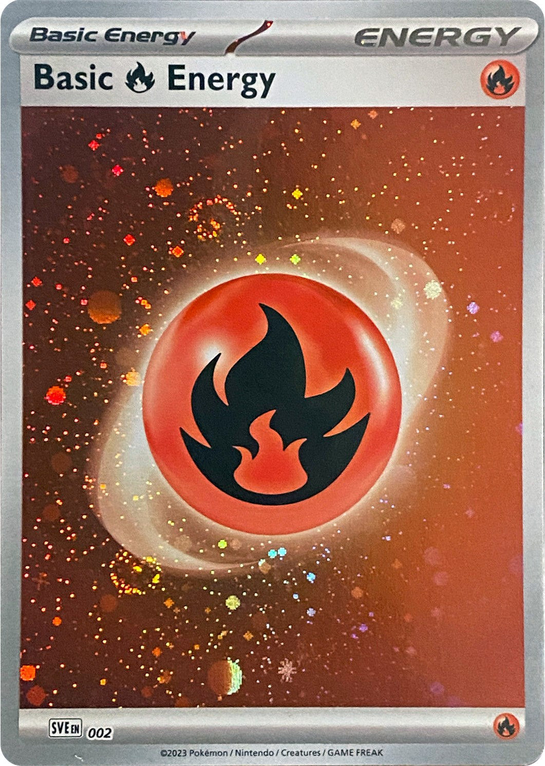 Basic Fire Energy (002) (Cosmos Holo) [Scarlet & Violet: Base Set] | I Want That Stuff Brandon