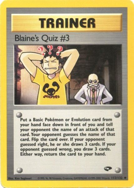 Blaine's Quiz #3 (112/132) [Gym Challenge Unlimited] | I Want That Stuff Brandon