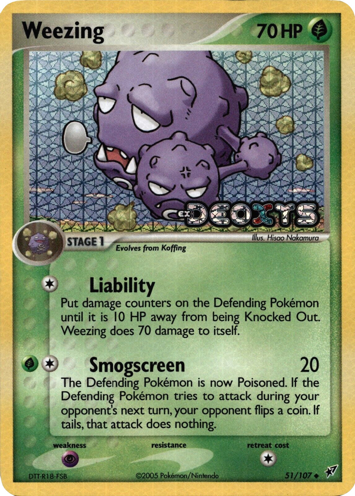 Weezing (51/107) (Stamped) [EX: Deoxys] | I Want That Stuff Brandon