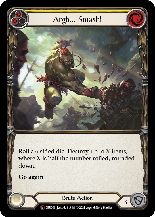 Argh... Smash! (Rainbow Foil) [CRU009-RF] Unlimited Rainbow Foil | I Want That Stuff Brandon