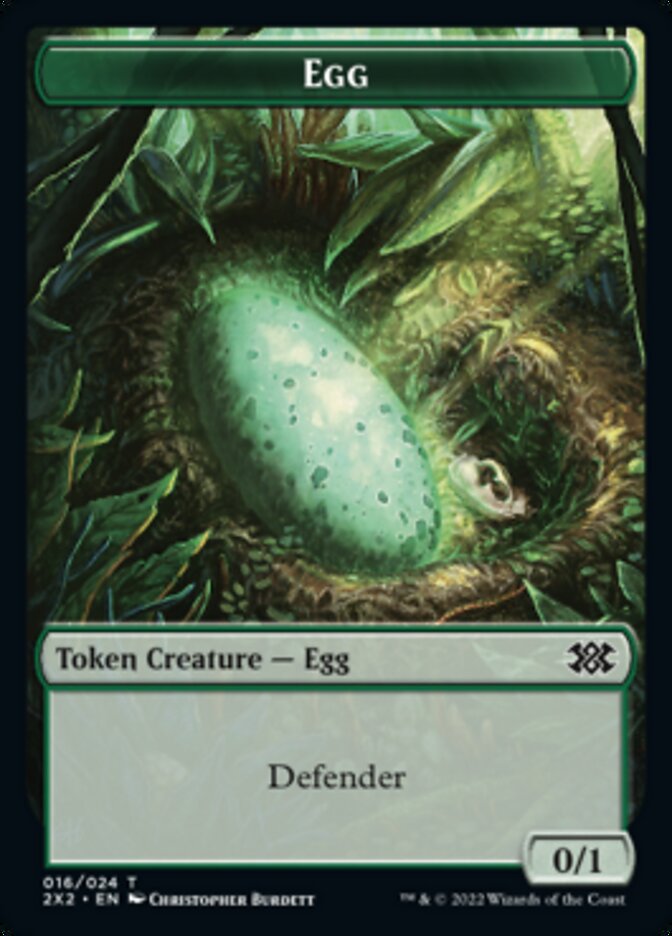 Egg // Soldier Double-Sided Token [Double Masters 2022 Tokens] | I Want That Stuff Brandon