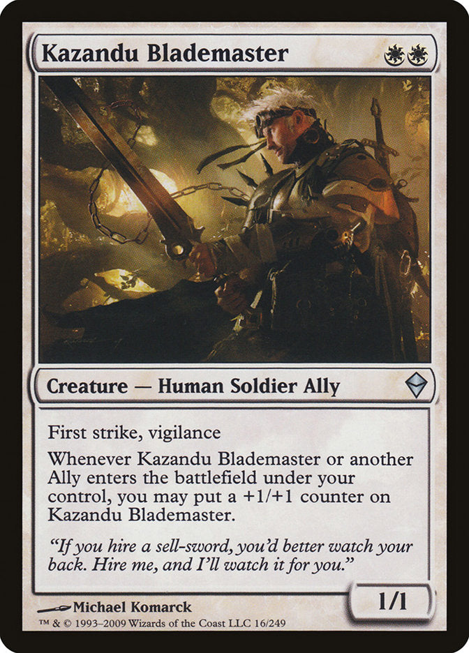 Kazandu Blademaster [Zendikar] | I Want That Stuff Brandon