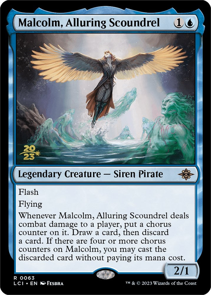 Malcolm, Alluring Scoundrel [The Lost Caverns of Ixalan Prerelease Cards] | I Want That Stuff Brandon