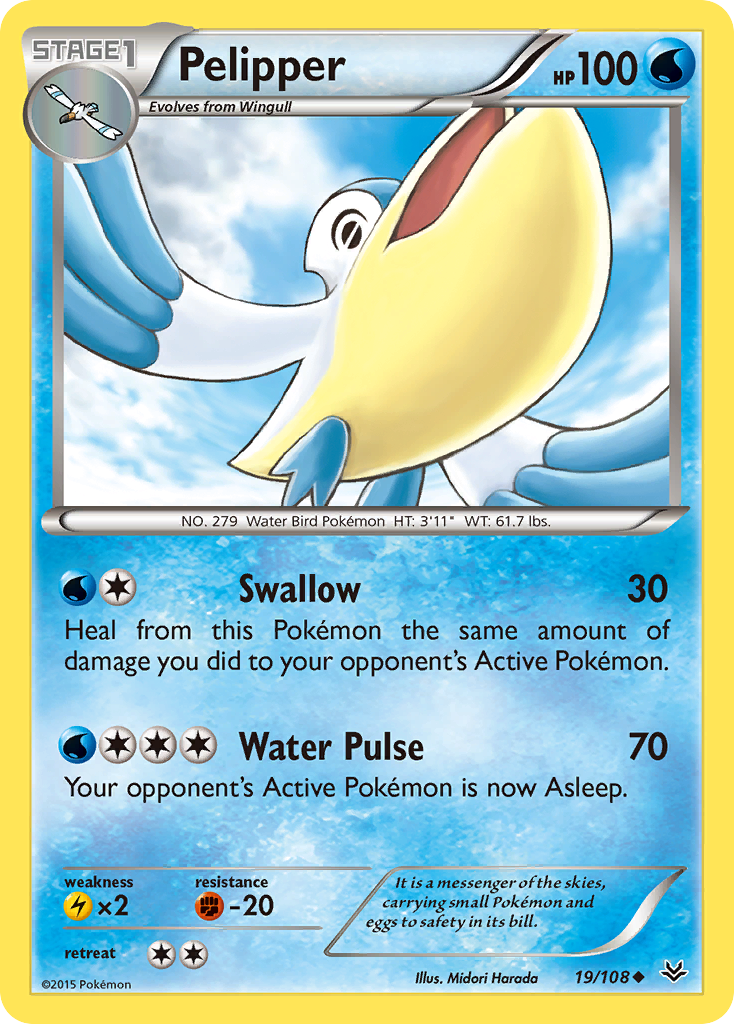 Pelipper (19/108) [XY: Roaring Skies] | I Want That Stuff Brandon