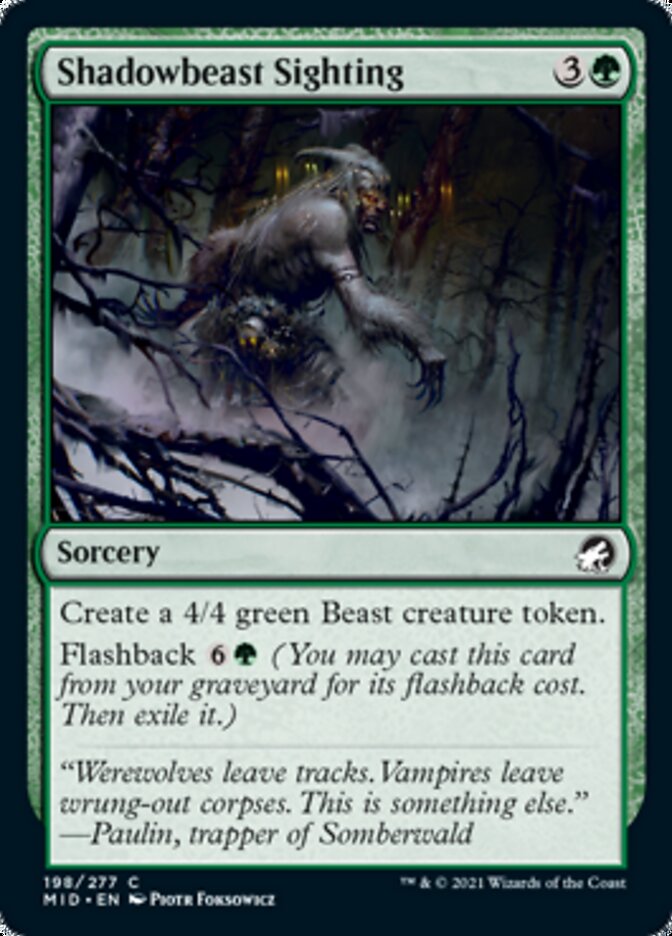 Shadowbeast Sighting [Innistrad: Midnight Hunt] | I Want That Stuff Brandon