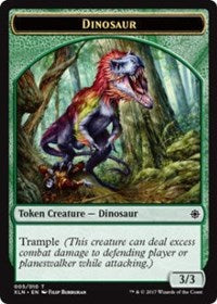 Dinosaur // Treasure (009) Double-Sided Token [Ixalan Tokens] | I Want That Stuff Brandon