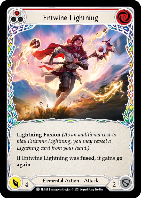 Entwine Lightning (Red) [BRI028] (Tales of Aria Briar Blitz Deck)  1st Edition Normal | I Want That Stuff Brandon