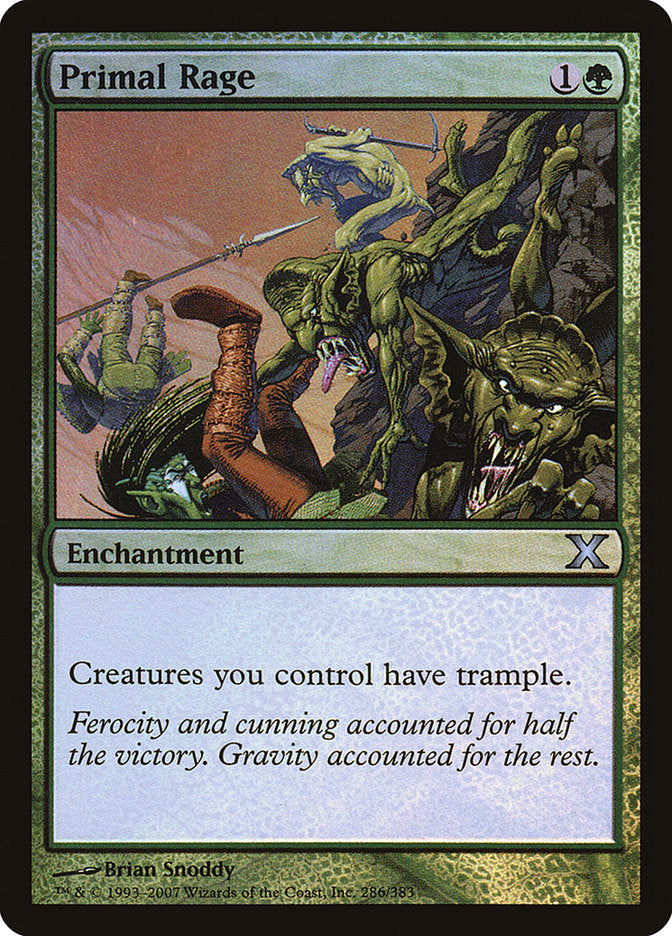 Primal Rage (Premium Foil) [Tenth Edition] | I Want That Stuff Brandon