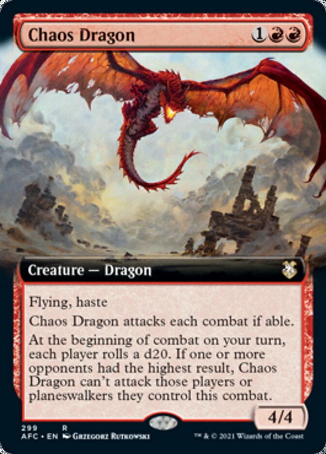 Chaos Dragon (Extended Art) [Dungeons & Dragons: Adventures in the Forgotten Realms Commander] | I Want That Stuff Brandon