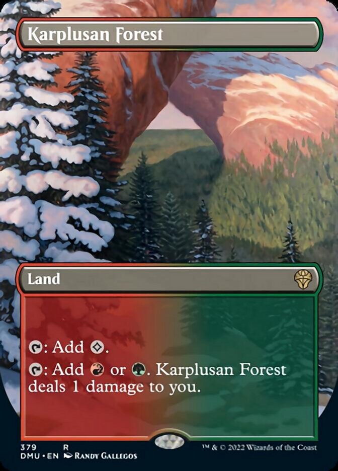 Karplusan Forest (Borderless Alternate Art) [Dominaria United] | I Want That Stuff Brandon