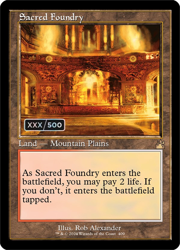 Sacred Foundry (Retro) (Serialized) [Ravnica Remastered] | I Want That Stuff Brandon