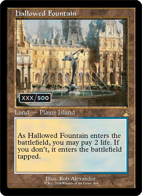 Hallowed Fountain (Retro) (Serialized) [Ravnica Remastered] | I Want That Stuff Brandon