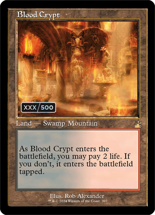 Blood Crypt (Retro) (Serialized) [Ravnica Remastered] | I Want That Stuff Brandon