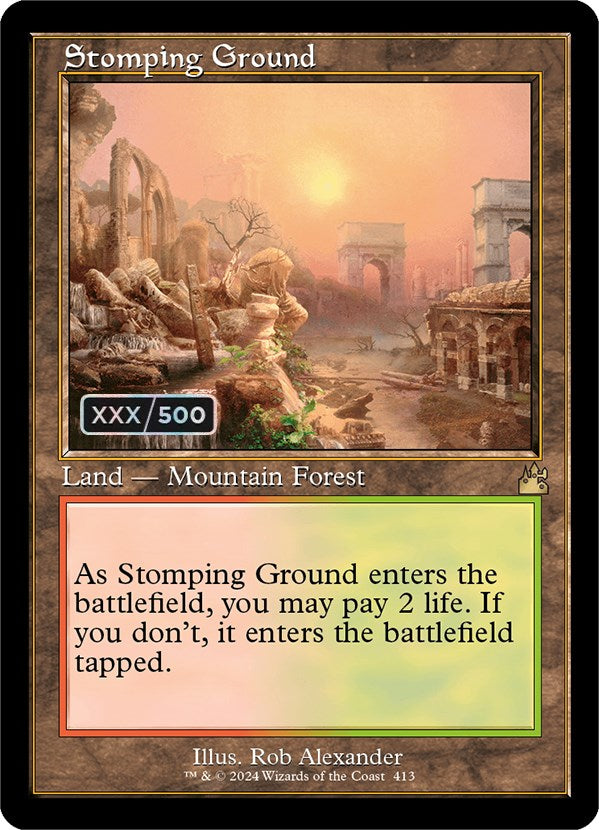 Stomping Ground (Retro) (Serialized) [Ravnica Remastered] | I Want That Stuff Brandon