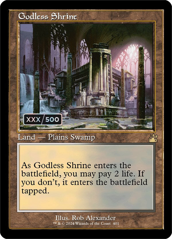 Godless Shrine (Retro) (Serialized) [Ravnica Remastered] | I Want That Stuff Brandon