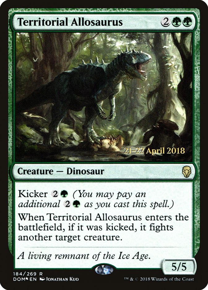 Territorial Allosaurus [Dominaria Prerelease Promos] | I Want That Stuff Brandon