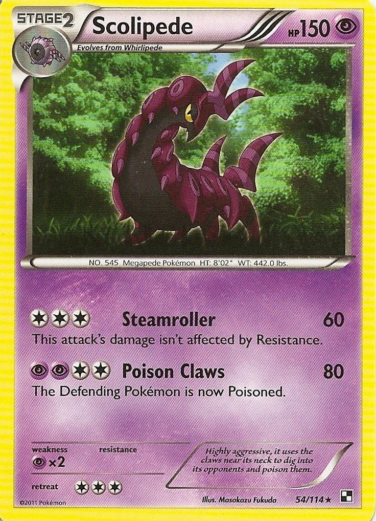 Scolipede (54/114) (Cracked Ice Holo) [Black & White: Dragons Exalted] | I Want That Stuff Brandon