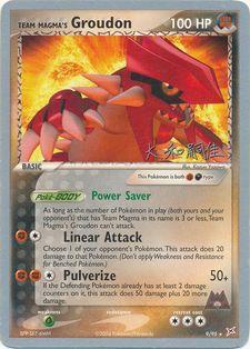 Team Magma's Groudon (9/95) (Magma Spirit - Tsuguyoshi Yamato) [World Championships 2004] | I Want That Stuff Brandon