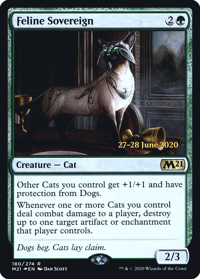 Feline Sovereign [Core Set 2021 Prerelease Promos] | I Want That Stuff Brandon