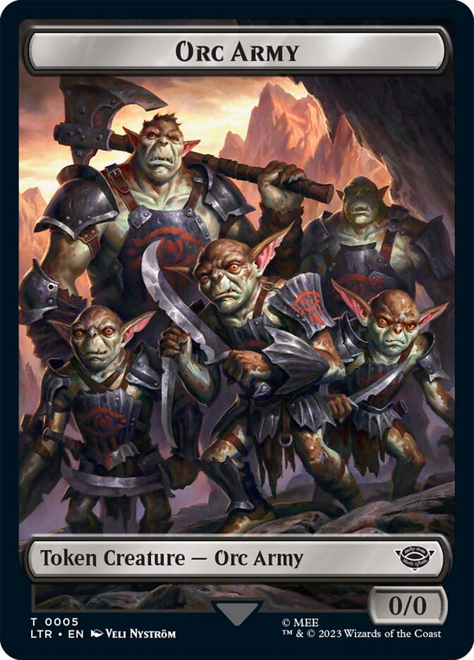 Orc Army Token (05) [The Lord of the Rings: Tales of Middle-Earth Tokens] | I Want That Stuff Brandon