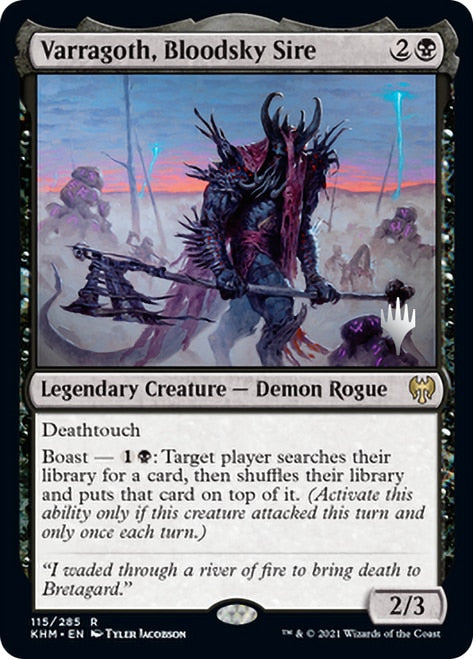 Varragoth, Bloodsky Sire (Promo Pack) [Kaldheim Promos] | I Want That Stuff Brandon