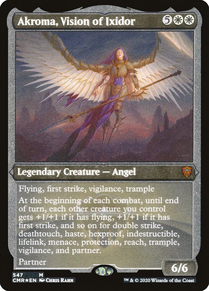 Akroma, Vision of Ixidor (Etched) [Commander Legends] | I Want That Stuff Brandon