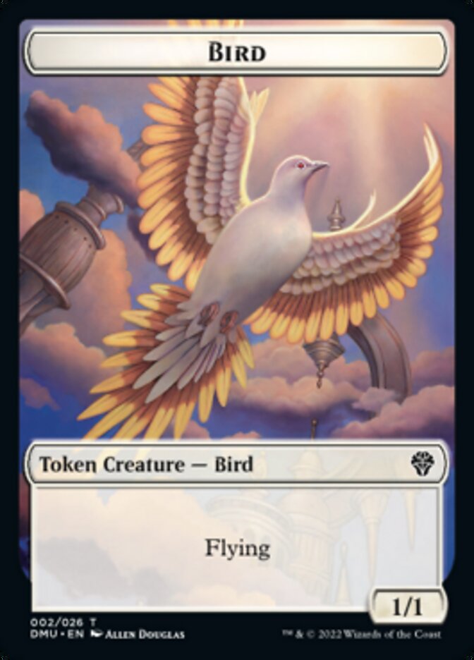 Bird (002) // Monk Double-Sided Token [Dominaria United Tokens] | I Want That Stuff Brandon