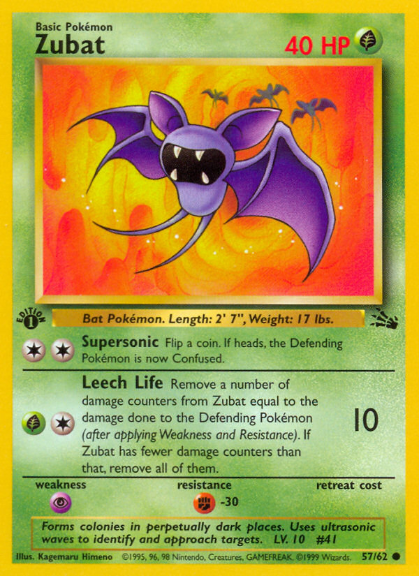 Zubat (57/62) [Fossil 1st Edition] | I Want That Stuff Brandon