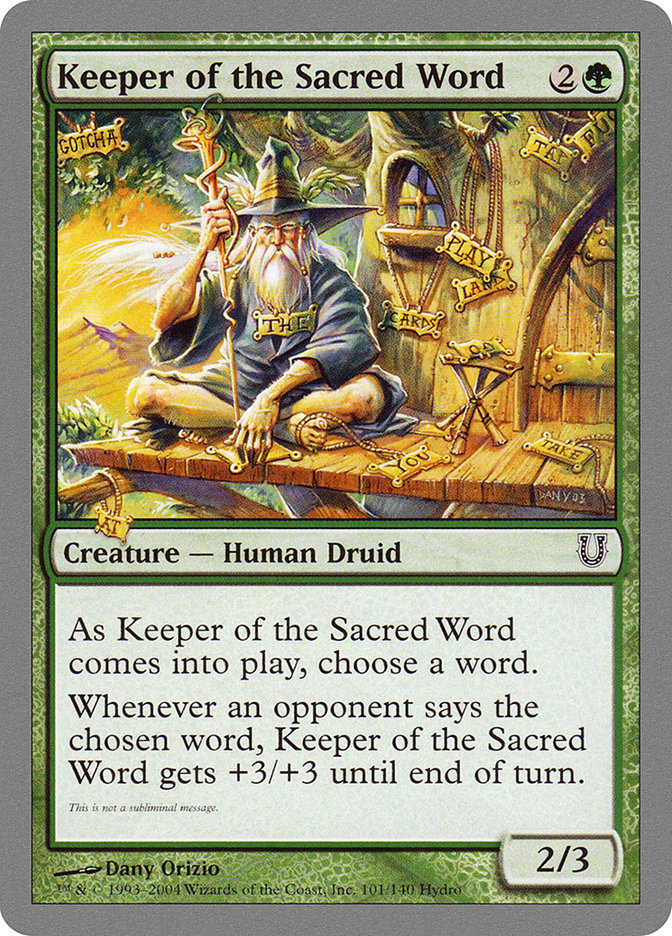 Keeper of the Sacred Word [Unhinged] | I Want That Stuff Brandon