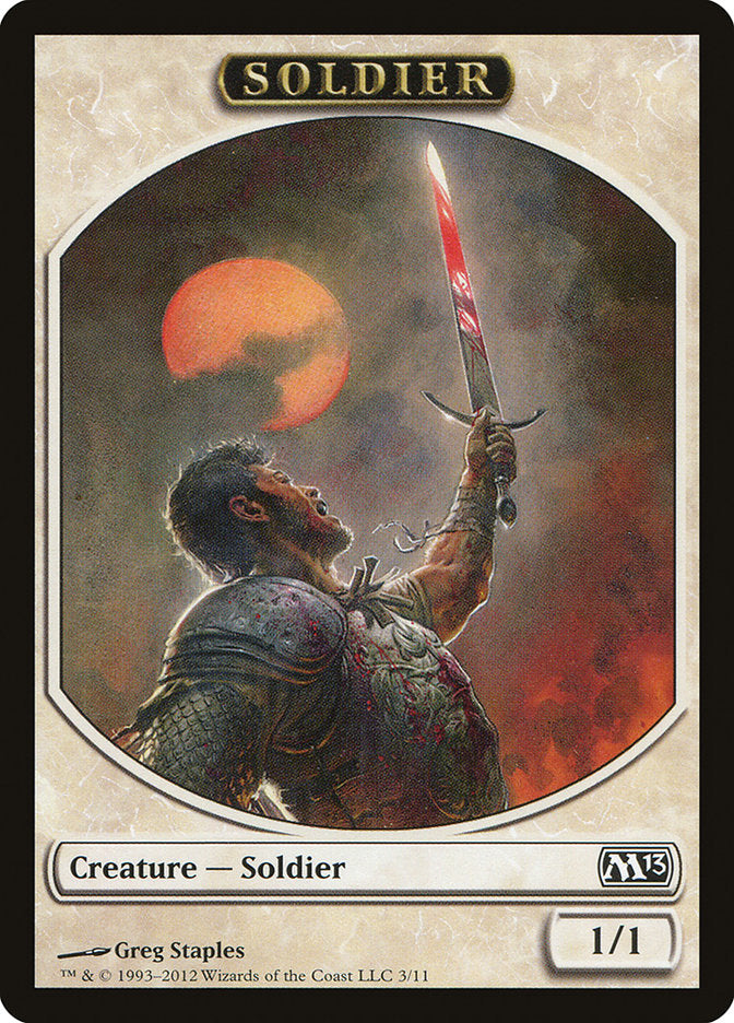 Soldier Token [Magic 2013 Tokens] | I Want That Stuff Brandon