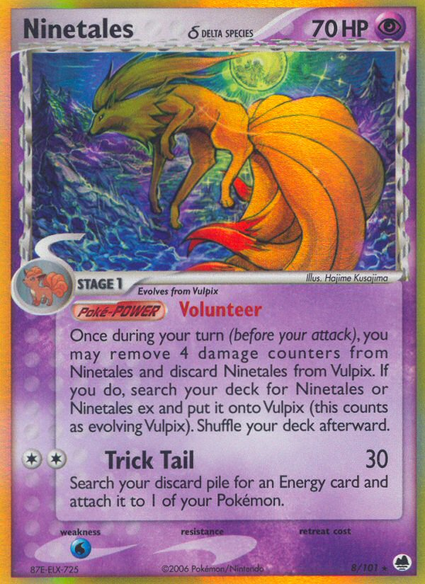 Ninetales (8/101) (Delta Species) [EX: Dragon Frontiers] | I Want That Stuff Brandon