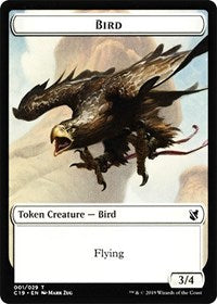 Bird (001) // Sculpture Double-Sided Token [Commander 2019 Tokens] | I Want That Stuff Brandon