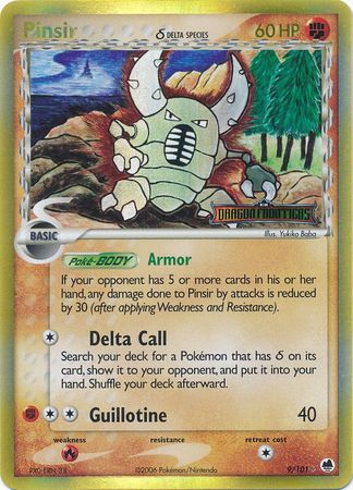 Pinsir (9/101) (Delta Species) (Stamped) [EX: Dragon Frontiers] | I Want That Stuff Brandon