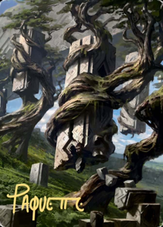 Forest 2 Art Card (Gold-Stamped Signature) [Zendikar Rising Art Series] | I Want That Stuff Brandon