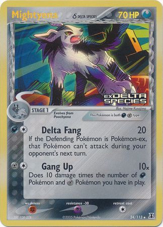 Mightyena (24/113) (Delta Species) (Stamped) [EX: Delta Species] | I Want That Stuff Brandon