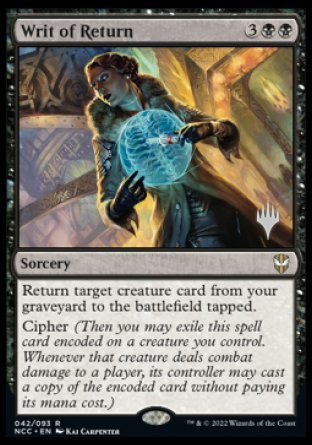 Writ of Return (Promo Pack) [Streets of New Capenna Commander Promos] | I Want That Stuff Brandon