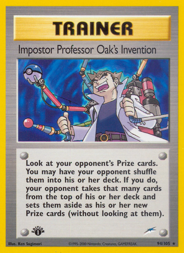 Impostor Professor Oak's Invention (94/105) [Neo Destiny 1st Edition] | I Want That Stuff Brandon