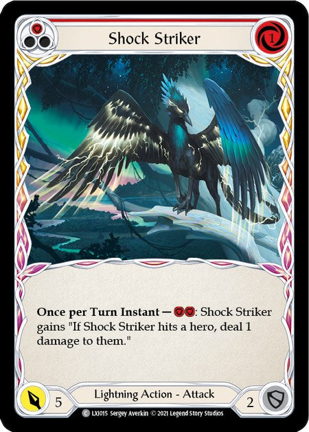 Shock Striker (Red) [LXI015] (Tales of Aria Lexi Blitz Deck)  1st Edition Normal | I Want That Stuff Brandon