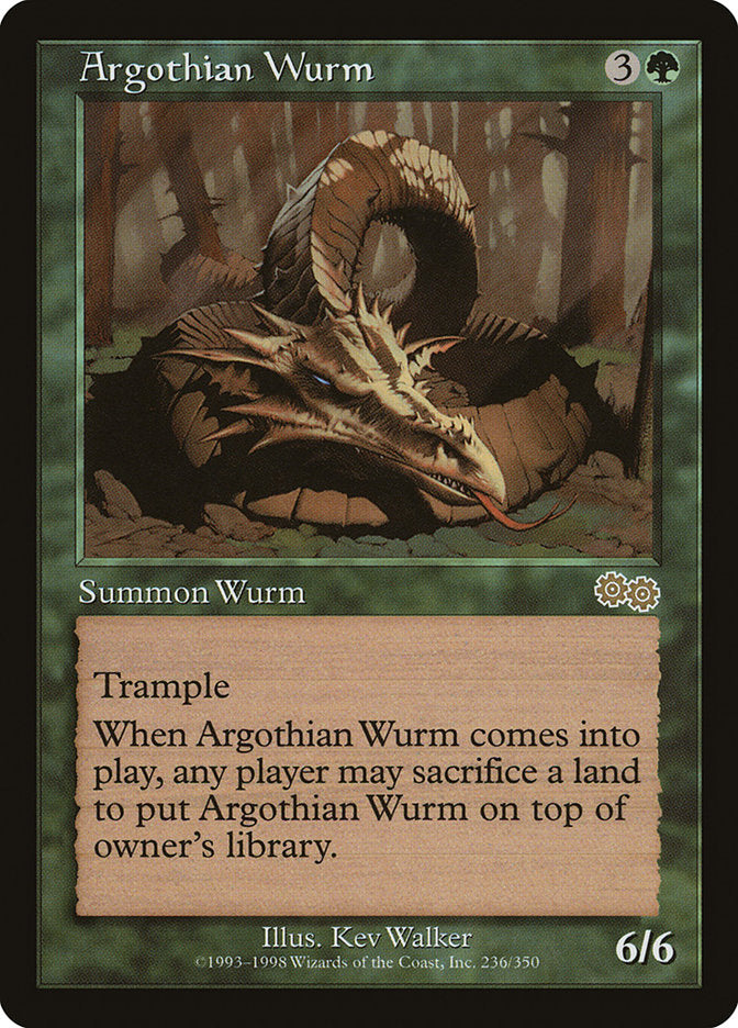 Argothian Wurm [Urza's Saga] | I Want That Stuff Brandon