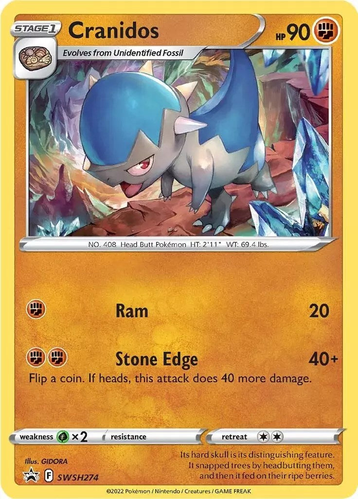 Cranidos (SWSH274) [Sword & Shield: Black Star Promos] | I Want That Stuff Brandon