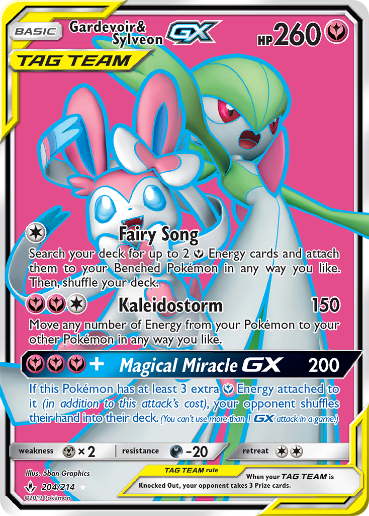 Gardevoir & Sylveon GX (204/214) [Sun & Moon: Unbroken Bonds] | I Want That Stuff Brandon