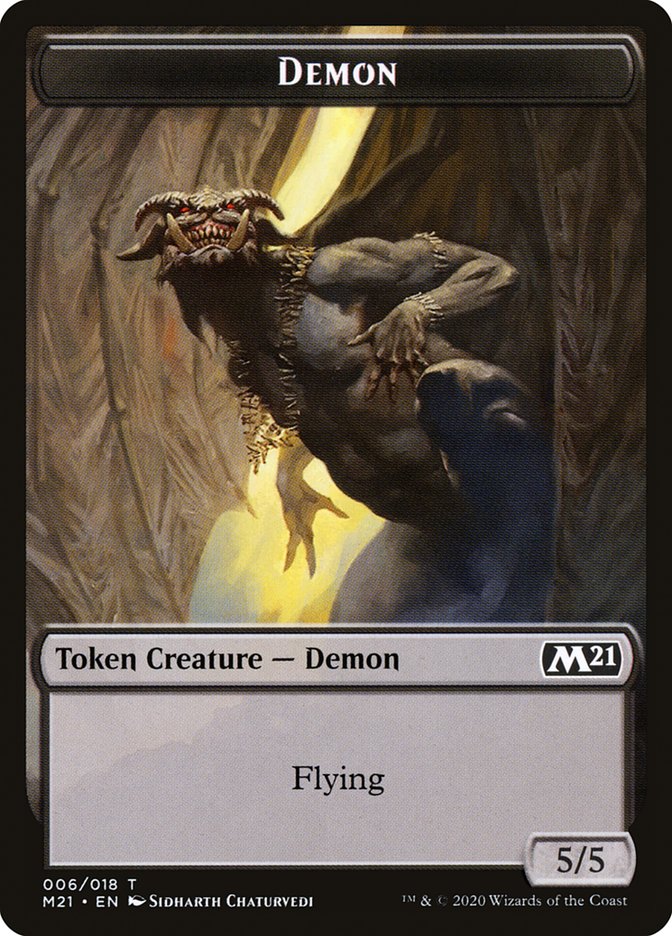 Bird // Demon Double-Sided Token [Core Set 2021 Tokens] | I Want That Stuff Brandon